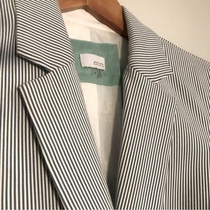 ecru Blazer grey and white stripes Size S